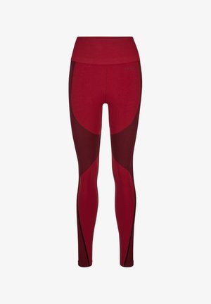FALKE, TRAINING SEAMLESS SHAPE - Tights - ruby