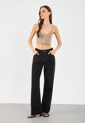 Even&Odd 2 PACK - Top - black/taupe