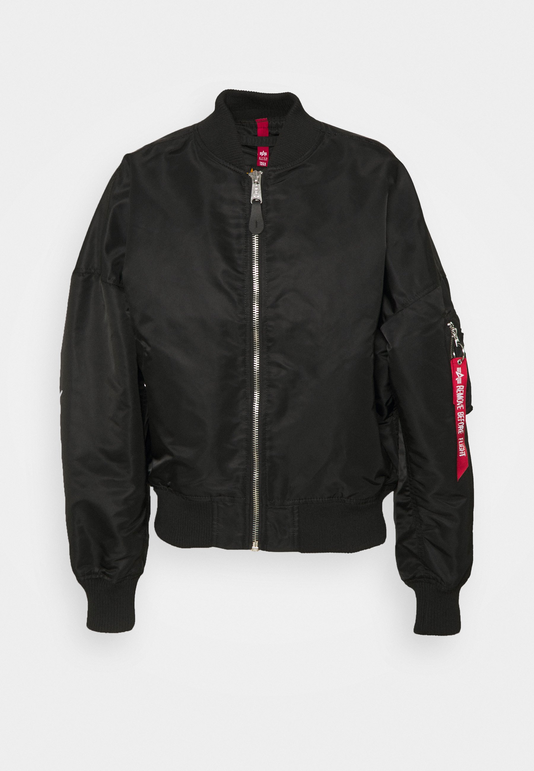 bomber with red tag