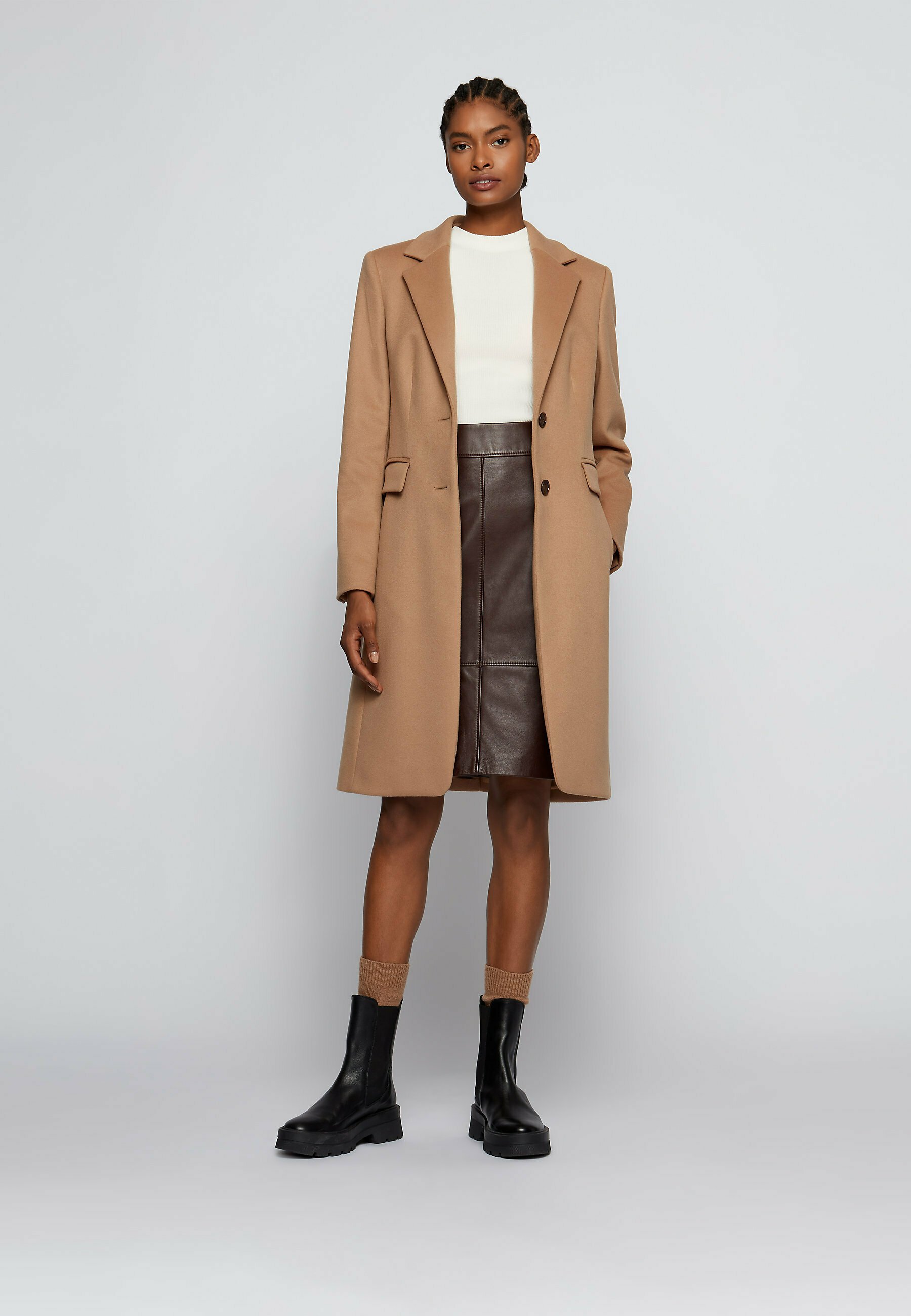 BOSS CURIA - Classic coat - light brown 