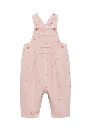 EMBROIDERED - Kavbojke z naramnicami - pink