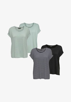 ONLY, MOSTER 4 PACK - T-shirt print - jadeite night sky