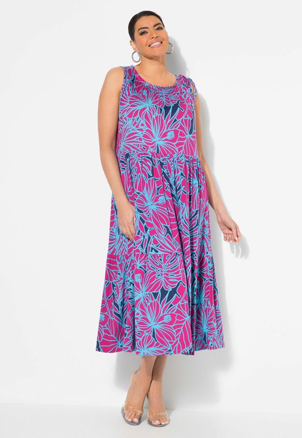 NEON LEAF SLEEVELESS  - Jerseykleid - pale heather