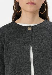 Vero Moda VMMARINA O NECK BOO - Cardigan - dark grey melange