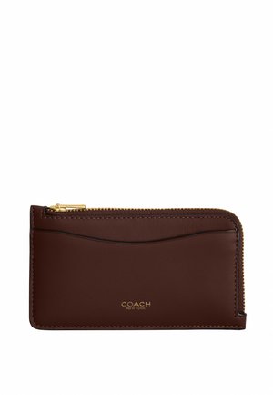 COACH, NEW YORK ZIP CARD CASE - Rahakott - maple
