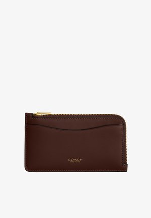 COACH, NEW YORK ZIP CARD CASE - Rahakott - maple