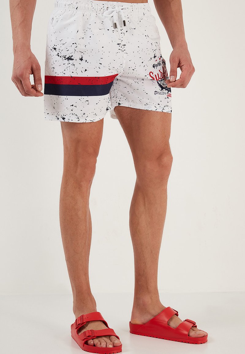 Buratti REGULAR FIT - Fürdőnadrág - white