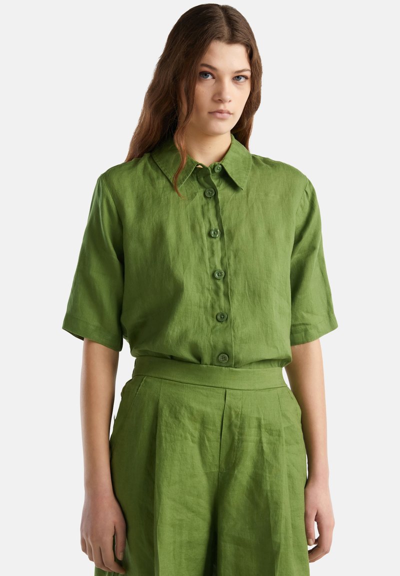 United Colors of Benetton Button-down blouse - green - Zalando