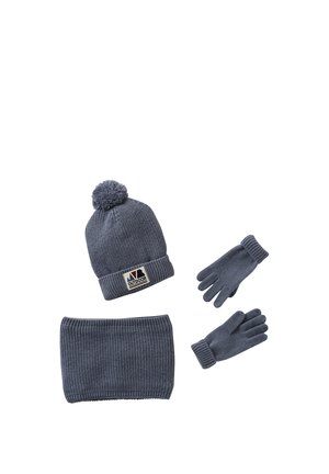 Vertbaudet, VERTBAUDET JUNGEN SET: MÜTZE, SNOOD UND HANDSCHUHE OUTDOOR - Ear warmers - graublau