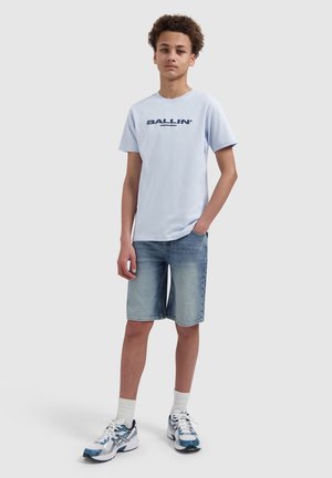 Ballin, REGULAR FIT CREWNECK SS T-SHIRTS - T-shirt print - light blue