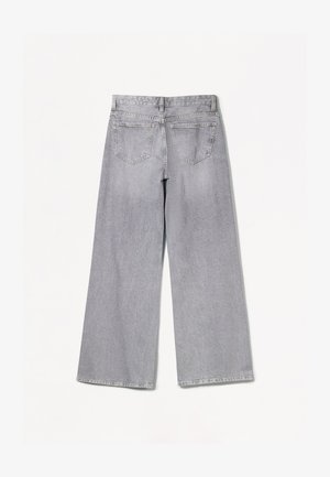 Bershka WIDE-LEG - Široké nohavice - grey