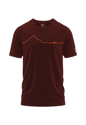 FORSBERG, FORSBERG MOUNTAIN LINE T-SHIRT - T-Shirt print - bordeaux