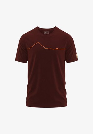 FORSBERG, FORSBERG MOUNTAIN LINE T-SHIRT - T-Shirt print - bordeaux
