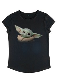 Star Wars STAR WARS: THE MANDALORIAN THE CHILD FACE - Triko s potiskem - black
