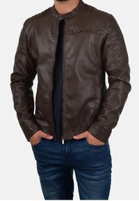 INDICODE JEANS Kunstlederjacke - brown