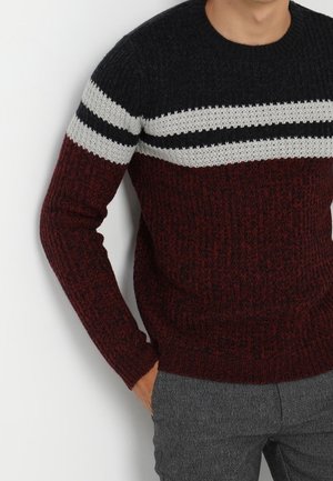 Strickpullover - dark red