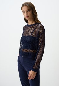 Jimmy Key FISHNET OVERLAY - Trui - dark blue