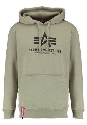 Alpha Industries BASIC - Džemperis su gobtuvu - oliv