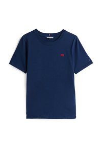 CONTRAST FLAG TEE - T-shirt basic - dark night navy