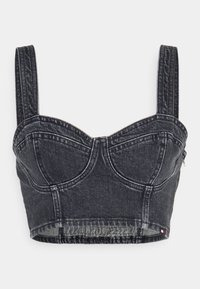 BUSTIER - Tops - denim black
