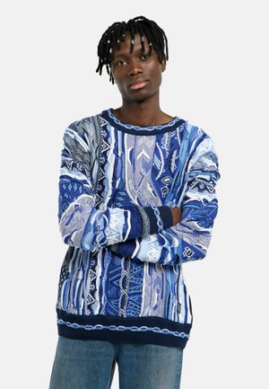 PULLOVER FAZZI - Striktrøje - navy