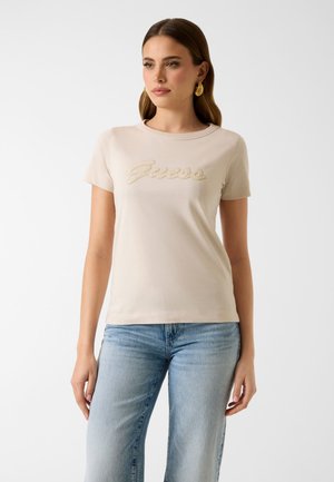 SCRIPT TEE - T-Shirt print - creme