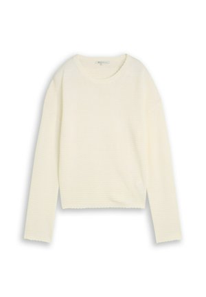 TOM TAILOR DENIM, TOM TAILOR DENIM PULLOVER & STRICKJACKEN RELAXED FIT STRICKPULLOVER - Jersey de punto - off white