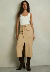 Reiss REGULAR FIT - OAKLEY CARGO - Puzdrová sukňa - camel