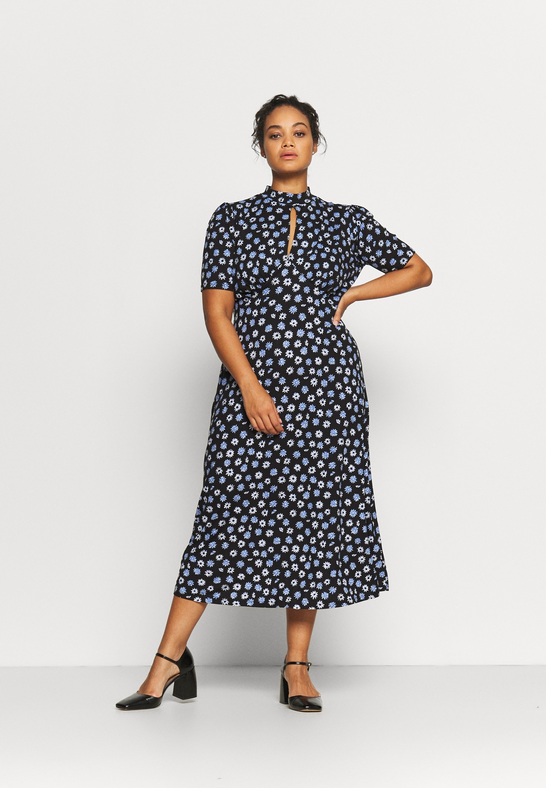 MIDI DRESS - Jersey dress - navy 