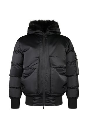 SIKSILK, HOODED BOMBER JACKET - Veste d'hiver - black