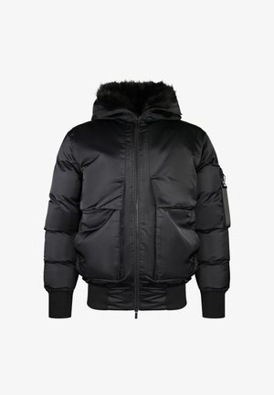 SIKSILK, HOODED BOMBER JACKET - Veste d'hiver - black