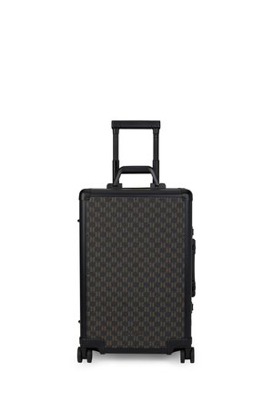 TROLLEY MONOGRAM KANVAS - Lagaminas su ratukais - black/brown