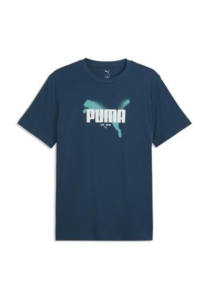 Puma, GRAPHICS PUMA T-SHIRT - T-shirt print - midnight petrol