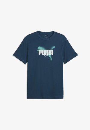 Puma, GRAPHICS PUMA T-SHIRT - T-shirt print - midnight petrol