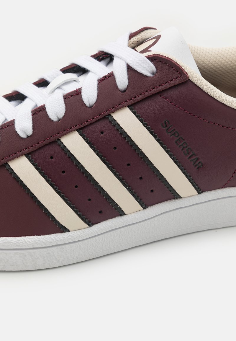 adidas superstar white and burgundy