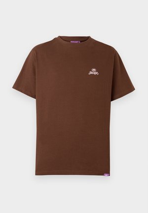 COLLECTIVE UNISEX - Nyomott mintás póló - brown/pink