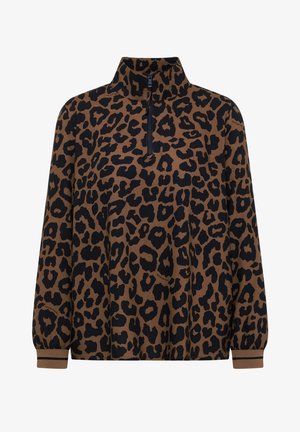 Cecil, BLUSE MIT STEHKRAGEN UND ZIPPER - Blusa - creamy mocha