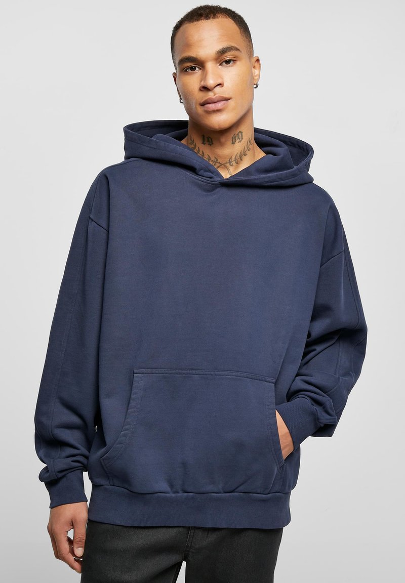 Urban Classics GARMENT DYE  - Pulover s kapuco - darkblue
