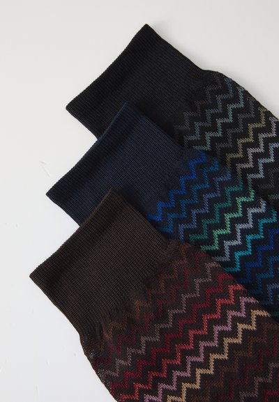 Missoni UNISEX 3 PACK - Sokker - black/blue/brown