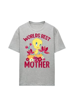 Cotton Soul, LOONEY TUNES MOTHER'S DAY TWEETY WORLDS BEST MOM - T-Shirt print - mottled light grey