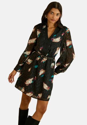 REGULAR FIT - Blusenkleid - jacquard animal