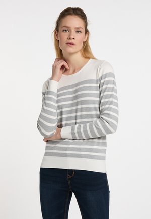 DreiMaster Pullover - wollweiss grau melange