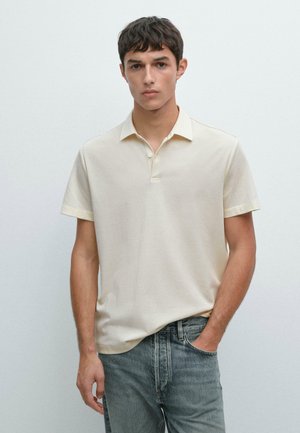 SHORT SLEEVE WITH CONTRAST SEAM DETAIL - Polo - beige