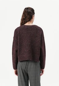 Vero Moda VMINGRID V-NECK  - Vesta na kopčanje - wine tasting