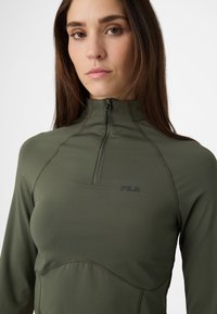 Fila APPAREL CORSICO SLIM CROPPED SCULPTURAL HALF-ZIP  - Pitkähihainen paita - deep depths
