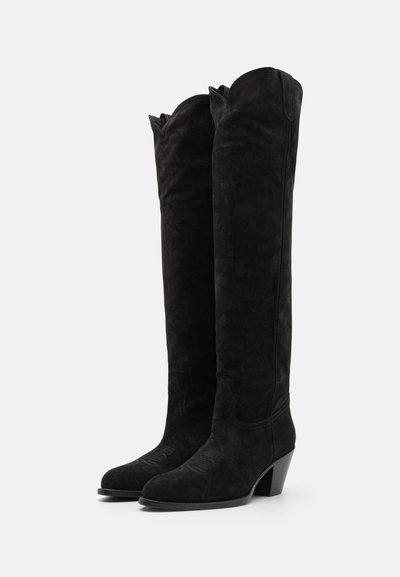 Polo Ralph Lauren TALL BOOT - Térd feletti csizmák - black