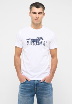 T-shirt con stampa - weiß