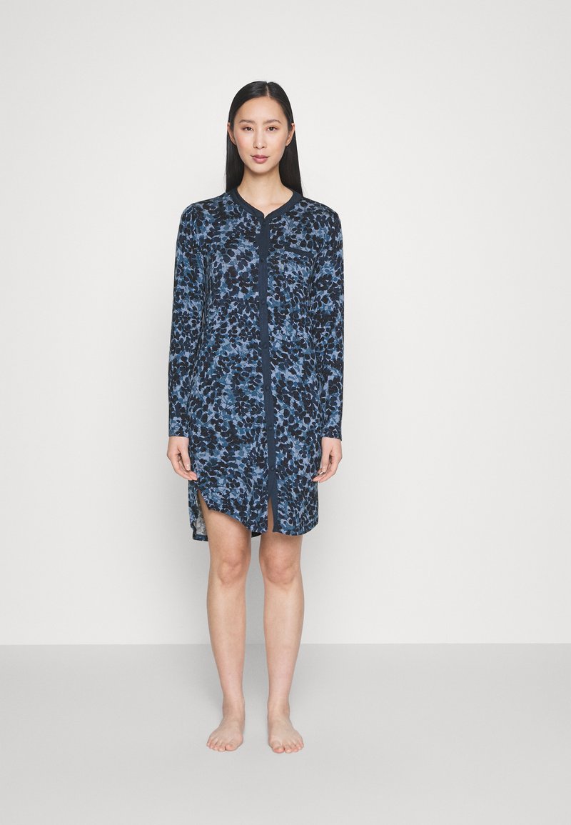 Esprit SEASONAL PRINT NIGHTSHIRT LONG SLEEVE Nightie dark blue
