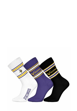UNISEX 3ER PACK - TEAMS CREW  FOOTBALL LOGO - Socks - minnesota vikings