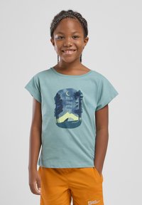 Jack Wolfskin - GRAPHIC GIRLS  - Camiseta estampada - soft jade Imagen en miniatura 1